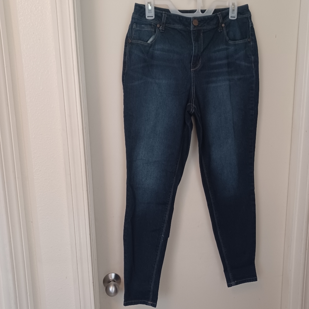 1822 Denim Women's Skinny Jeans - Dark Blue